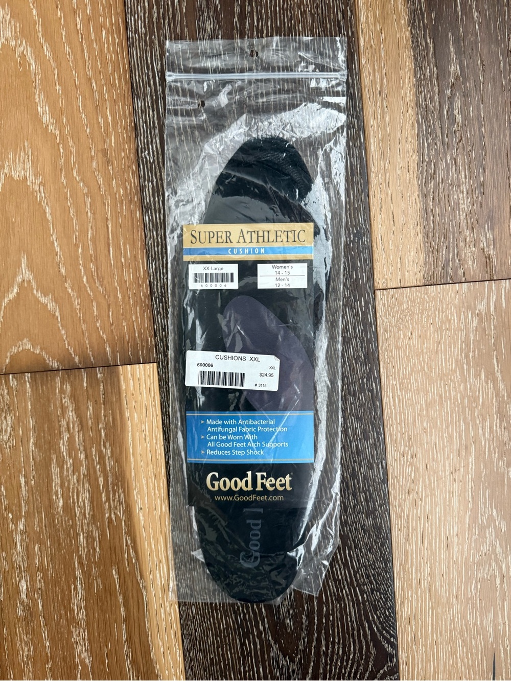 The Good Feet Store Cushion Insoles Black XXL Mens 12-14 Womens 14-15 New